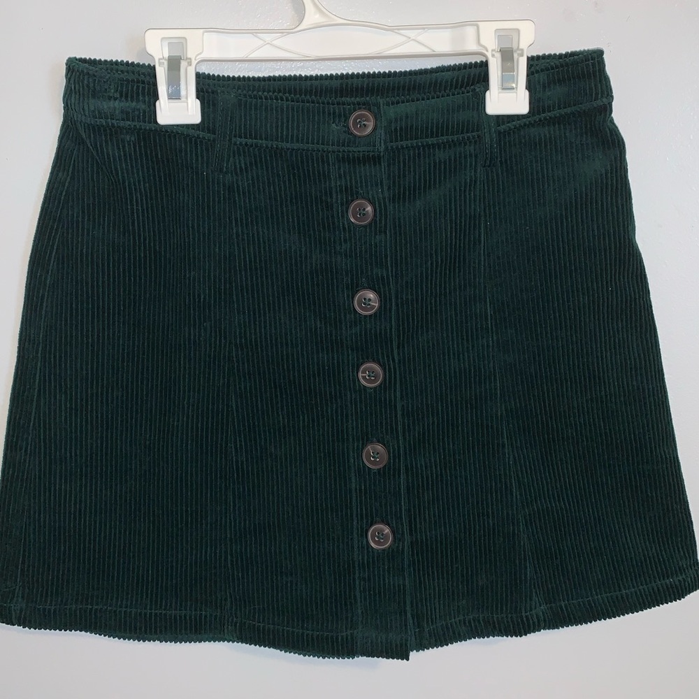 Button Up Corduroy Skirt